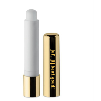Gouden lippenbalsem met opdruk Gouden lippenbalsem met opdruk